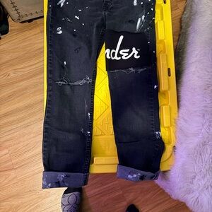 Men's Black Distressed Jeans